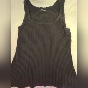 Aerie NWOT Black Ribbed Tank Top